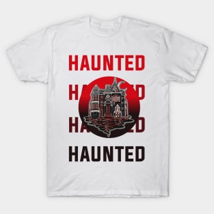 Repeated haunted mansion text T-Shirt